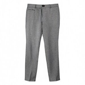 Banana Republic Sloan Houndstooth Pants Women Size‎ 10 Black White Slim Fit